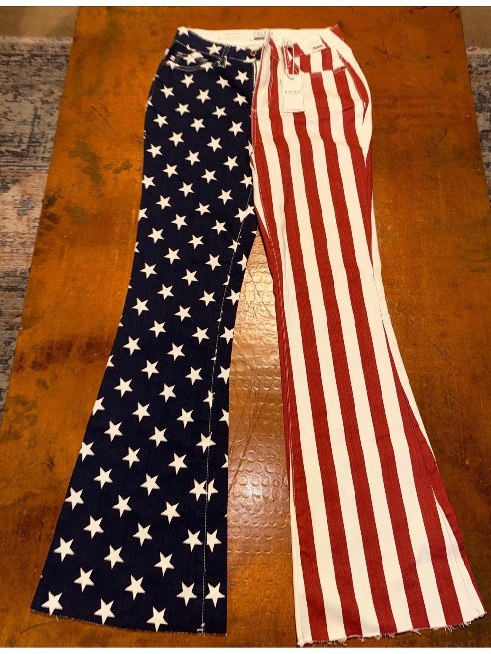 Judy Blue American Flag Stars & Stripes Flare Jeans NWT Size 7/28